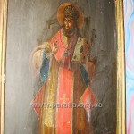 Розпис верхньої панелі шафи «Св. Іоан Золотоустий». Зверніть увагу: «Іоанъ» написано із одним «Н» -- по-українськи!