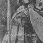 Фантастичний лик на плечі карацени (сарматського обладунку) св. Архистратига деякі невігласи-«мистецтвознавці» вважають окремою, давнішою іконою