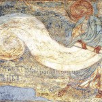 Фреска «Янгол звиває небо». Фрагмент композиції «Страшний Суд», ХІІ ст.