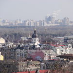 Краєвид із Щекавиці, в центрі -- Благовіщенська церква